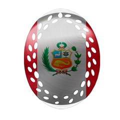 Peru Flag Country Symbol Nation Ornament (oval Filigree) by Sapixe