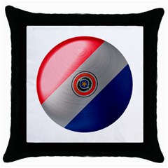 Paraguay Flag Country Nation Throw Pillow Case (black) by Sapixe