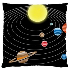 Solar System Planets Sun Space Large Flano Cushion Case (two Sides) by Pakrebo
