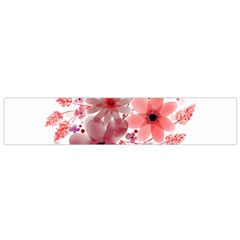 Watercolour Flowers Red Watercolor Small Flano Scarf by Pakrebo