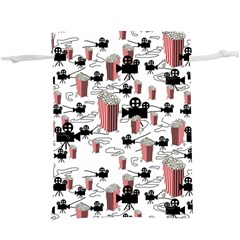 Movies And Popcorn  Lightweight Drawstring Pouch (xl) by bloomingvinedesign