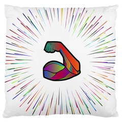 Strength Strong Arm Muscles Large Cushion Case (one Side) by HermanTelo