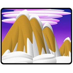 Europa Positive Thinking Mountain Double Sided Fleece Blanket (medium)  by Pakrebo