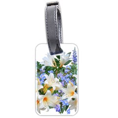 Flowers Lilies Arrangement Bouquet Luggage Tag (two Sides) by Pakrebo