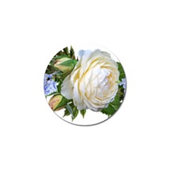 Rose White Flower Plumbago Golf Ball Marker (4 Pack) by Pakrebo