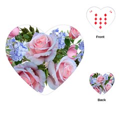Roses Plumbago Flowers Fragrant Playing Cards Single Design (heart) by Pakrebo