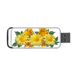 Daisies Flowers Yellow Arrangement Portable Usb Flash (one Side) by Pakrebo