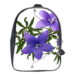 Flowers Blue Campanula Arrangement School Bag (large) by Pakrebo