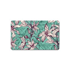 Vintage Floral Pattern Magnet (name Card) by Sobalvarro