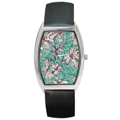 Vintage Floral Pattern Barrel Style Metal Watch by Sobalvarro