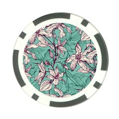 Vintage Floral Pattern Poker Chip Card Guard by Sobalvarro