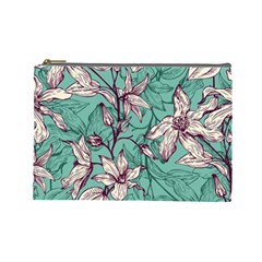 Vintage Floral Pattern Cosmetic Bag (large) by Sobalvarro