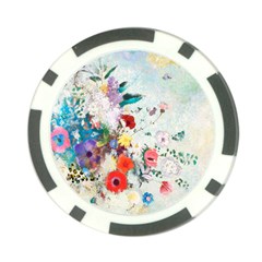 Floral Bouquet Poker Chip Card Guard by Sobalvarro