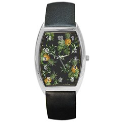 Pineapples Pattern Barrel Style Metal Watch by Sobalvarro