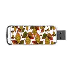 Leaves Autumn Fall Colorful Portable Usb Flash (one Side) by Simbadda