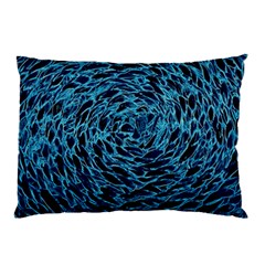 Neon Abstract Surface Texture Blue Pillow Case (two Sides)