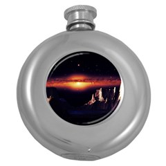 Space Star Galaxies Universe Round Hip Flask (5 Oz)