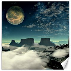 Lunar Landscape Space Mountains Canvas 16  X 16 