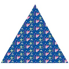 Memphis Pattern Wooden Puzzle Triangle by Simbadda