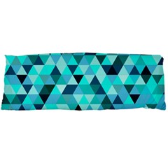 Teal Triangles Pattern Body Pillow Case Dakimakura (two Sides) by LoolyElzayat