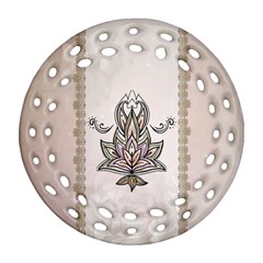 Elegant Decorative Mandala Design Round Filigree Ornament (two Sides) by FantasyWorld7