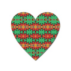 Tribal Pattern                                    Magnet (heart) by LalyLauraFLM