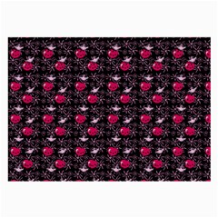 Cherries An Bats Black Large Glasses Cloth (2 Sides) by snowwhitegirl