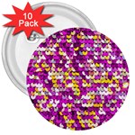 Funky Sequins 3  Buttons (10 pack)  Front