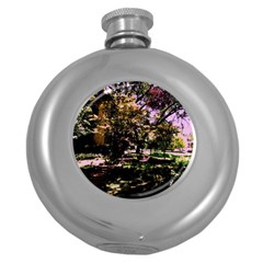 Hot Day In Dallas 3 Round Hip Flask (5 Oz) by bestdesignintheworld