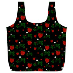 Strawberries Pattern Full Print Recycle Bag (xl) by bloomingvinedesign