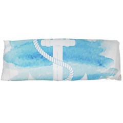 Anchor Watercolor Painting Blue Body Pillow Case (dakimakura) by Sudhe