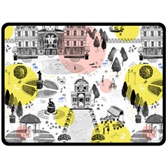 The Park  Pattern Design Double Sided Fleece Blanket (large)  by Sudhe