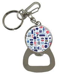 Vector Illustrated Pattern Design Bottle Opener Key Chain