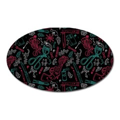 Abstract Pattern Oval Magnet