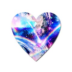 Crystal Wave Pattern Design Heart Magnet