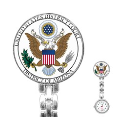 Seal Of United States District Court For District Of Arizona Stainless Steel Nurses Watch by abbeyz71