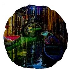 Venice City Italy Architecture Large 18  Premium Round Cushions by Simbadda