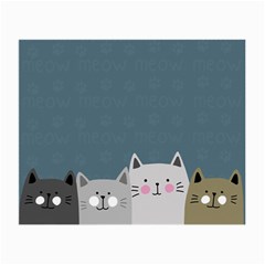 Cute Cats Small Glasses Cloth by Valentinaart