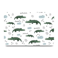 Vector Seamless Pattern With Cute Crocodiles Plate Mats by Vaneshart