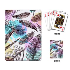 Hand Drawn Feathers Seamless Pattern Playing Cards Single Design (rectangle) by Vaneshart