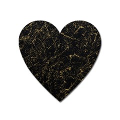 Black Marbled Surface Heart Magnet by Vaneshart