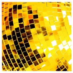 Golden Disco Ball Wooden Puzzle Square by essentialimage