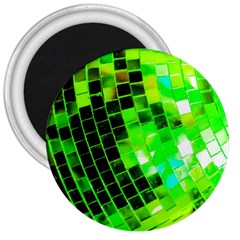 Green Disco Ball 3  Magnets by essentialimage