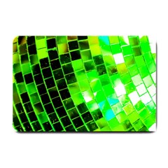 Green Disco Ball Small Doormat  by essentialimage