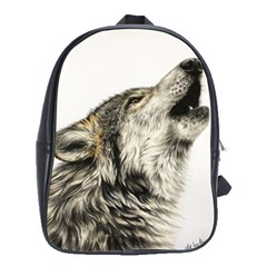 Howling Wolf School Bag (large) by ArtByThree