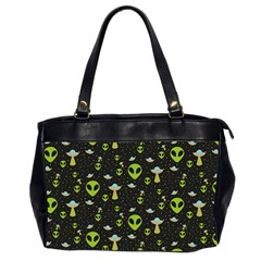 Alien Ufo Pattern Oversize Office Handbag (2 Sides) by Vaneshart