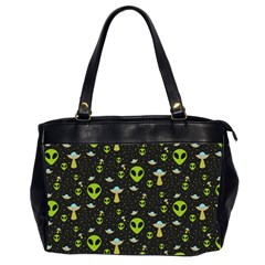 Alien Ufo Pattern Oversize Office Handbag (2 Sides)