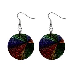 Abstract Colorful Pieces Mosaics Mini Button Earrings by Vaneshart