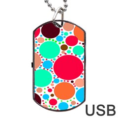 Dots Dog Tag Usb Flash (two Sides)