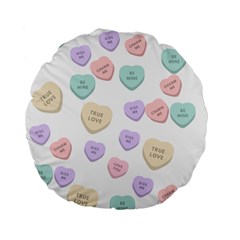 Hearts Standard 15  Premium Round Cushions by Lullaby